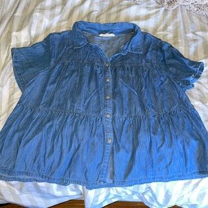 Madewell Tiered Chambray Shirt